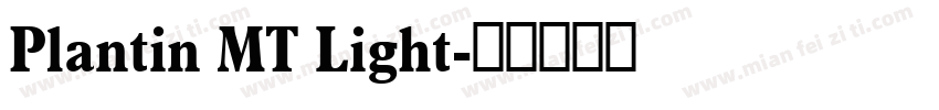 Plantin MT Light字体转换